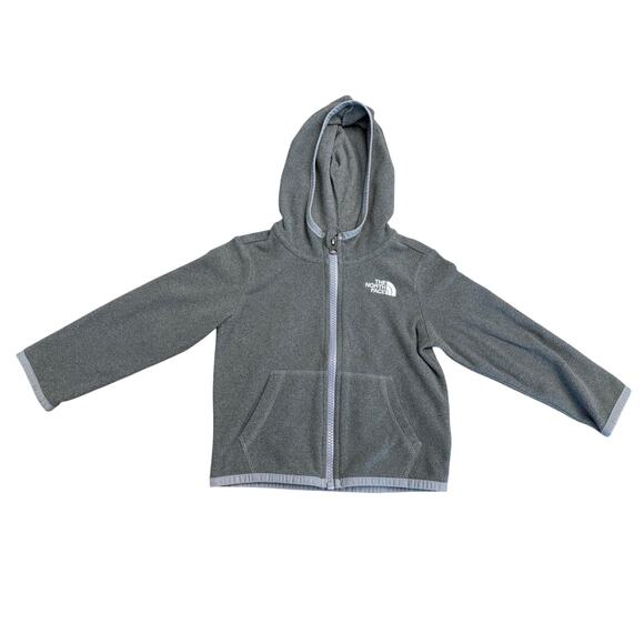 The North Face Glacier Full Zip Fleece Hooded Sweatshirt Toddler 2T Gray Hoodie - Picture 1 of 7